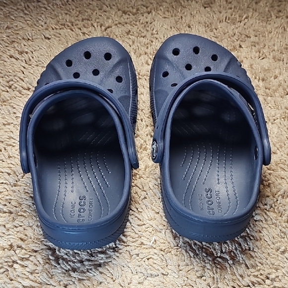 CROCS Kids Dark Blue Navy Water Shoes Junior Size 1 E13 - Picture 5 of 8